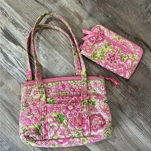 Vera Bradley purse with matching coin purse/wallet.